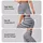 Charcoal And Silver Horizontal Stripes For Yoga, Pilates And Everyday Activewear Style Leggings - 2