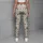 Ivory Charcoal Diamond Florals for Yoga Pilates and Everyday Outings Leggings - 6