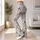Ivory Charcoal Diamond Florals for Yoga Pilates and Everyday Outings Leggings - 11