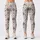 Ivory Charcoal Diamond Florals for Yoga Pilates and Everyday Outings Leggings - 3