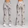 Ivory Charcoal Diamond Florals for Yoga Pilates and Everyday Outings Leggings - 9