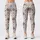 Ivory Charcoal Diamond Florals for Yoga Pilates and Everyday Outings Leggings - 1