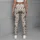 Ivory Charcoal Diamond Florals for Yoga Pilates and Everyday Outings Leggings - 4