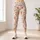 Copper Line-Art Flowers for Yoga, Pilates and Relaxed Everyday Studio-to-Street Style Leggings - 4