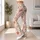 Copper Line-Art Flowers for Yoga, Pilates and Relaxed Everyday Studio-to-Street Style Leggings - 11