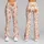 Copper Line-Art Flowers for Yoga, Pilates and Relaxed Everyday Studio-to-Street Style Leggings - 9