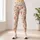 Copper Line-Art Flowers for Yoga, Pilates and Relaxed Everyday Studio-to-Street Style Leggings - 6