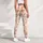 Copper Line-Art Flowers for Yoga, Pilates and Relaxed Everyday Studio-to-Street Style Leggings - 4