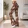 Warm Brown And Ivory Argyle Diamonds For Pilates, Yoga And Everyday City Style Leggings - 12