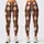 Warm Brown And Ivory Argyle Diamonds For Pilates, Yoga And Everyday City Style Leggings - 3