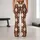 Warm Brown And Ivory Argyle Diamonds For Pilates, Yoga And Everyday City Style Leggings - 10