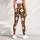 Warm Brown And Ivory Argyle Diamonds For Pilates, Yoga And Everyday City Style Leggings - 5