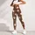Warm Brown And Ivory Argyle Diamonds For Pilates, Yoga And Everyday City Style Leggings - 6