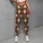 Warm Brown And Ivory Argyle Diamonds For Pilates, Yoga And Everyday City Style Leggings - 4
