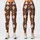 Warm Brown And Ivory Argyle Diamonds For Pilates, Yoga And Everyday City Style Leggings - 1