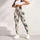 Ivory Peacock Feathers for Yoga, Pilates, and Everyday Activewear Style Leggings - 4