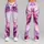 Lavender Pink Abstract Splatter for Yoga Pilates and Everyday Wear Leggings - 9