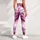 Lavender Pink Abstract Splatter for Yoga Pilates and Everyday Wear Leggings - 5