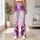 Lavender Pink Abstract Splatter for Yoga Pilates and Everyday Wear Leggings - 10
