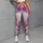 Lavender Pink Abstract Splatter for Yoga Pilates and Everyday Wear Leggings - 4