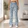 Turquoise Floral Medallions for Yoga, Pilates and Everyday City Style Leggings - 10