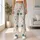 Cream Teal And Rose Ditsy Florals For Yoga, Pilates And Everyday Casual Wear For Women Leggings - 12