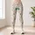 Cream Teal And Rose Ditsy Florals For Yoga, Pilates And Everyday Casual Wear For Women Leggings - 6