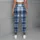 Ink Blue Plaid Checks for Yoga, Pilates, Commuting, and Everyday Wear Leggings - 6