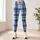 Ink Blue Plaid Checks for Yoga, Pilates, Commuting, and Everyday Wear Leggings - 6