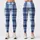 Ink Blue Plaid Checks for Yoga, Pilates, Commuting, and Everyday Wear Leggings - 1