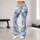 Blue Fan Blooms for Yoga, Pilates and Everyday Errands Leggings - 11