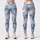 Blue Fan Blooms for Yoga, Pilates and Everyday Errands Leggings - 3