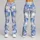Blue Fan Blooms for Yoga, Pilates and Everyday Errands Leggings - 9