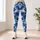 Blue And White Camouflage For Yoga, Pilates And Everyday Activewear Leggings - 6