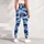 Blue And White Camouflage For Yoga, Pilates And Everyday Activewear Leggings - 4