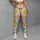 Cute Space Suns, Planets And UFOs For Yoga, Pilates, Travel And Everyday Cosmic Style Leggings - 5