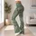Sage Green Paisley Motifs for Yoga, Pilates, and Everyday Bohemian Lifestyle Wear Leggings - 12