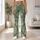 Sage Green Paisley Motifs for Yoga, Pilates, and Everyday Bohemian Lifestyle Wear Leggings - 11