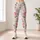 Blush Rose Sprigs and Ribbon Bows for Yoga, Pilates and Everyday Wear Leggings - 4