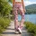 Pink Butterfly And Daisy Motifs For Yoga Pilates And Everyday Spring Style Leggings - 12