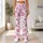 Dusty Rose Lipstick Kiss Motifs for Yoga, Pilates, Studio Days and Everyday Wear Leggings - 11