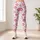 Dusty Rose Lipstick Kiss Motifs for Yoga, Pilates, Studio Days and Everyday Wear Leggings - 4