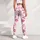 Dusty Rose Lipstick Kiss Motifs for Yoga, Pilates, Studio Days and Everyday Wear Leggings - 6