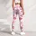 Dusty Rose Lipstick Kiss Motifs for Yoga, Pilates, Studio Days and Everyday Wear Leggings - 4