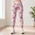 Dusty Rose Lipstick Kiss Motifs for Yoga, Pilates, Studio Days and Everyday Wear Leggings - 6