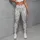Ivory Silver Ditsy Blossoms for Yoga, Pilates, and Everyday Studio-to-Street Activewear Leggings - 4