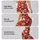 Red Daisy and Green Leaf Florals for Yoga, Pilates, and Everyday Wear Leggings - 2