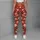 Red Daisy and Green Leaf Florals for Yoga, Pilates, and Everyday Wear Leggings - 6