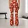 Red Daisy and Green Leaf Florals for Yoga, Pilates, and Everyday Wear Leggings - 10