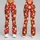 Red Daisy and Green Leaf Florals for Yoga, Pilates, and Everyday Wear Leggings - 9